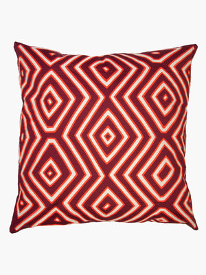 Large Kuna Cushion | Wine/Orange/Ivory Large Kuna Cushion | Wine/Orange/Ivory