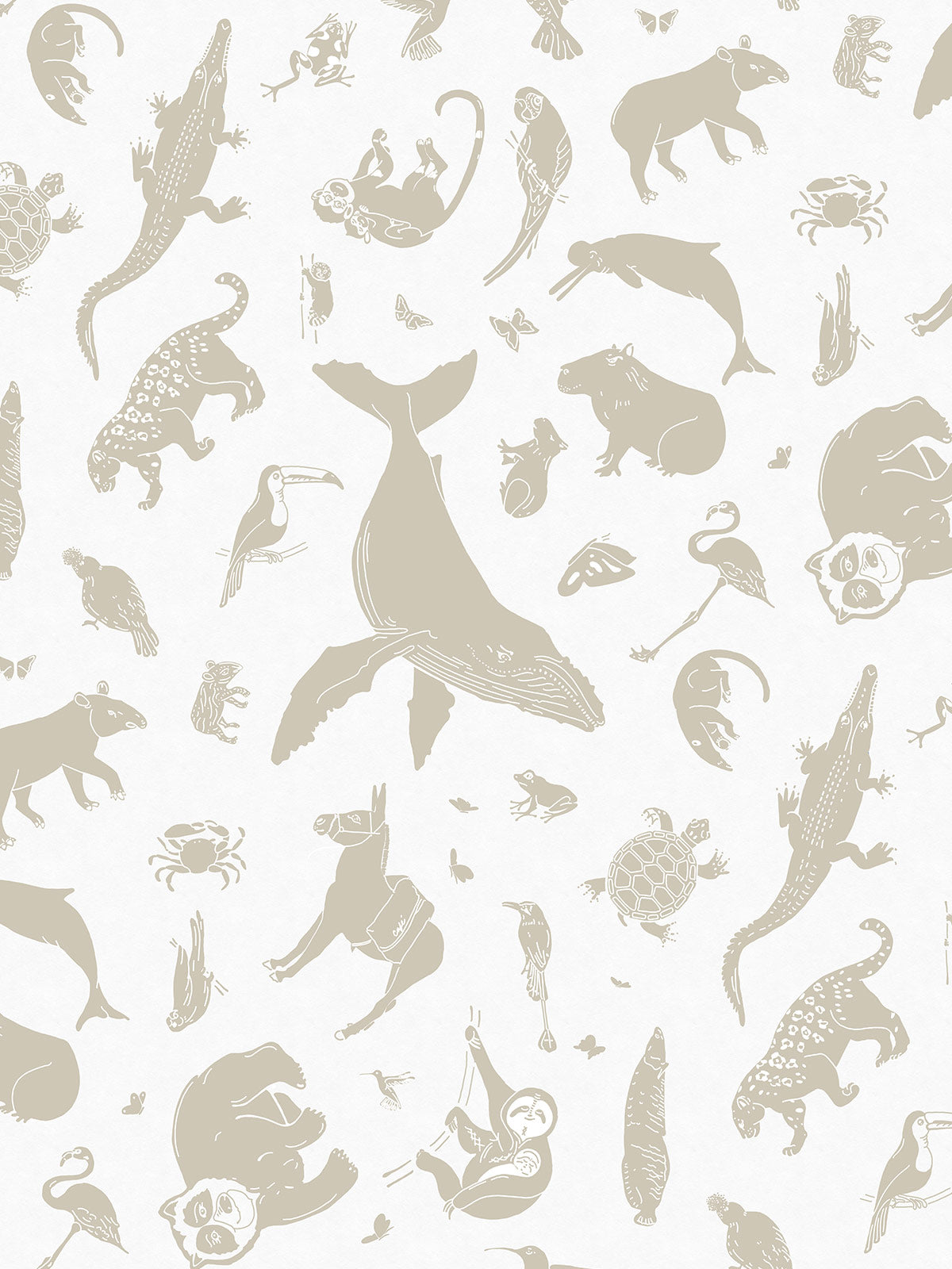 Constellation Safari Wallpaper | Beige Blueprint