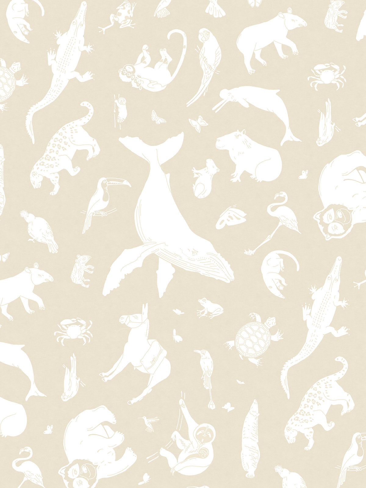 Constellation Safari Wallpaper | Beige Constellation Safari Wallpaper | Beige