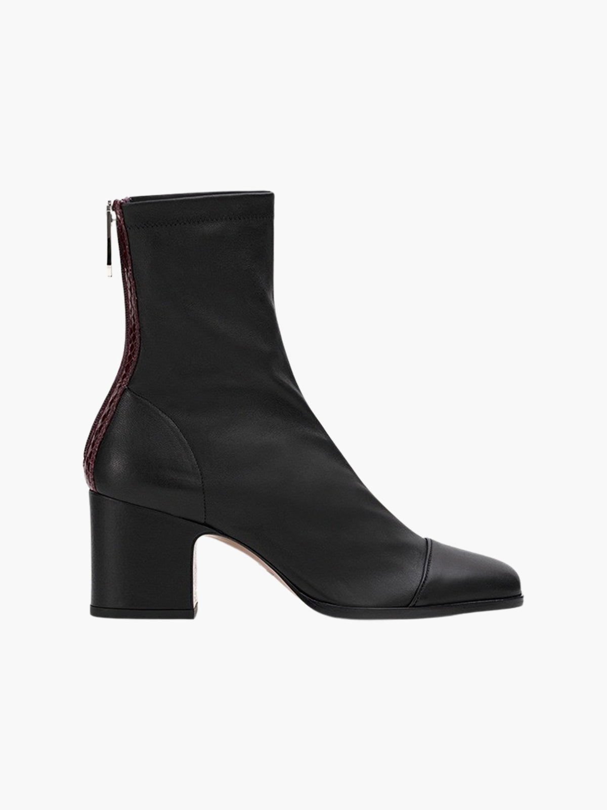 Aria Ankle Boots | Black Stretch Nappa