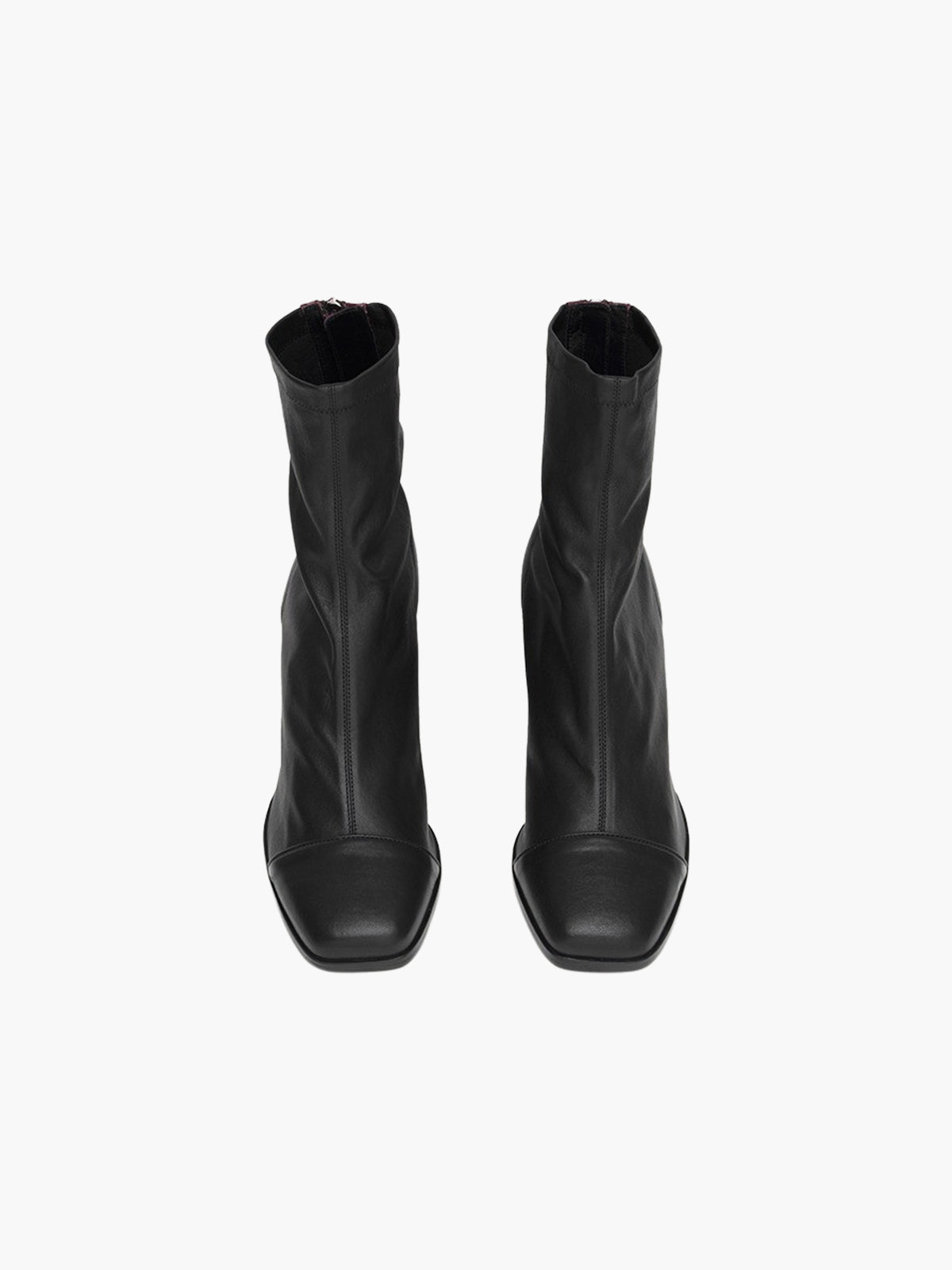 Aria Ankle Boots | Black Stretch Nappa