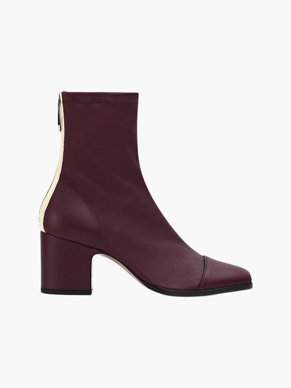 Aria Ankle Boots | Plum Stretch Nappa