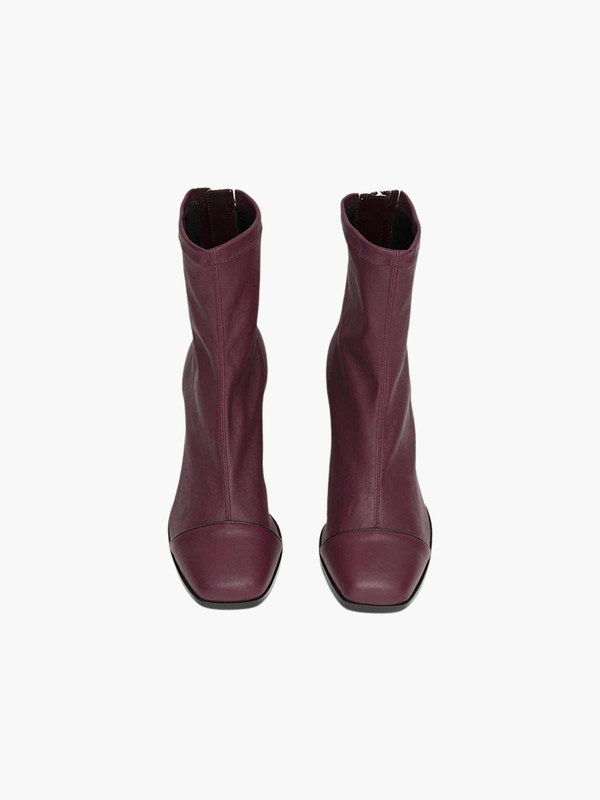 Aria Ankle Boots | Plum Stretch Nappa