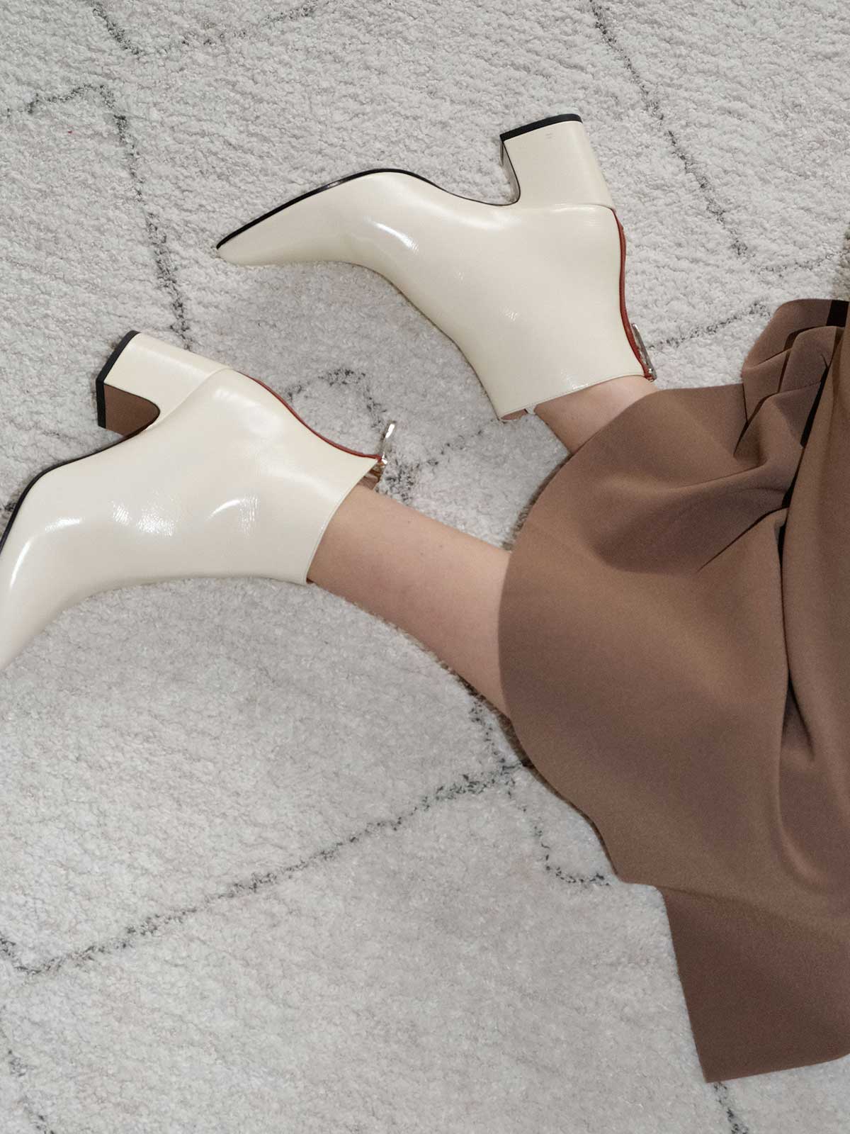 Aria Ankle Boots | White