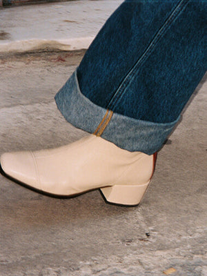 Strada Boots | Pompei White Stretch Nappa Strada Boots | Pompei White Stretch Nappa