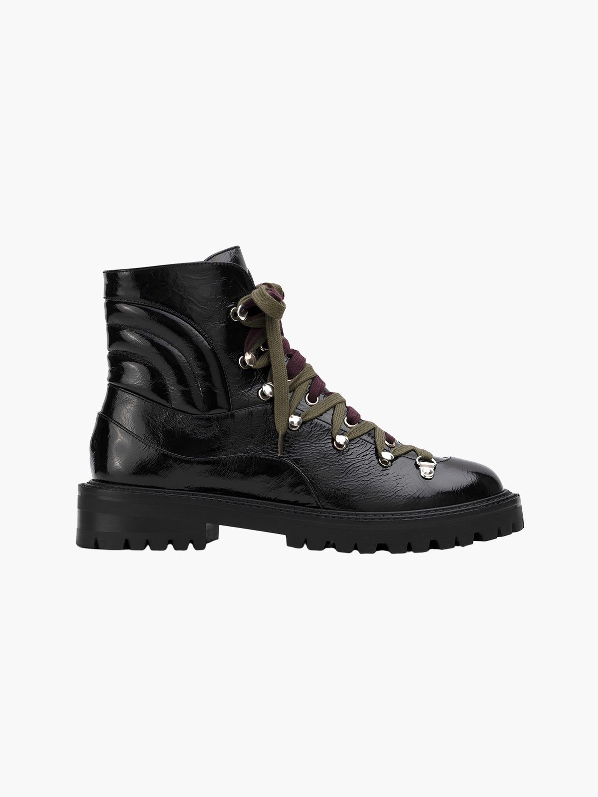 Slalom Boots | Black Semi Patent Calfskin Slalom Boots | Black Semi Patent Calfskin