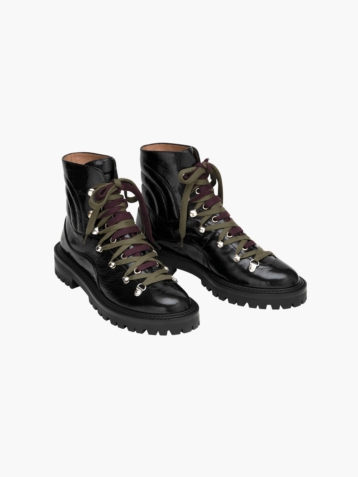Slalom Boots | Black Semi Patent Calfskin Slalom Boots | Black Semi Patent Calfskin