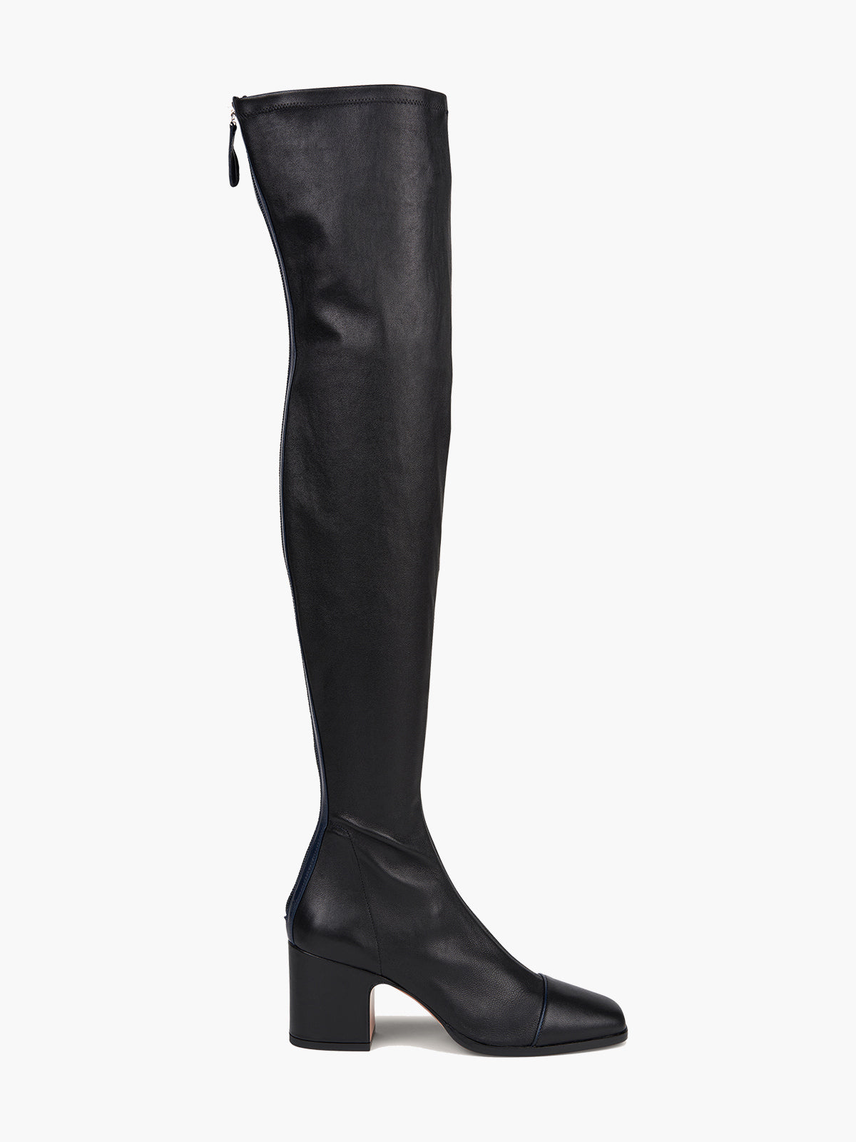 Whisper Over the Knee Boots | Nappa Stretch Black