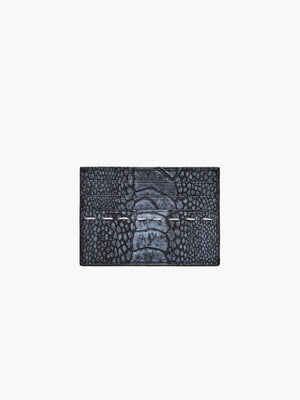 Card Holder Ostrich Shin | Black Stonewash Card Holder Ostrich Shin | Black Stonewash