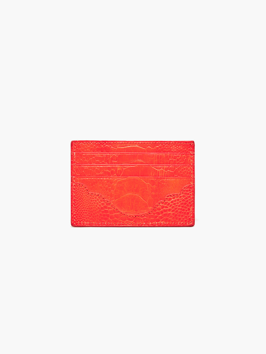 Card Holder Ostrich Shin | Chilli Red