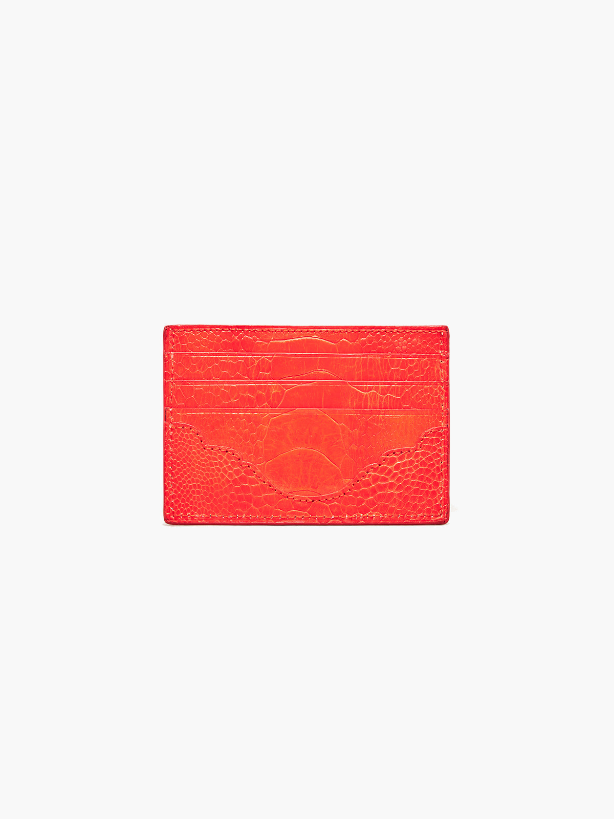 Card Holder Ostrich Shin | Chilli Red Card Holder Ostrich Shin | Chilli Red