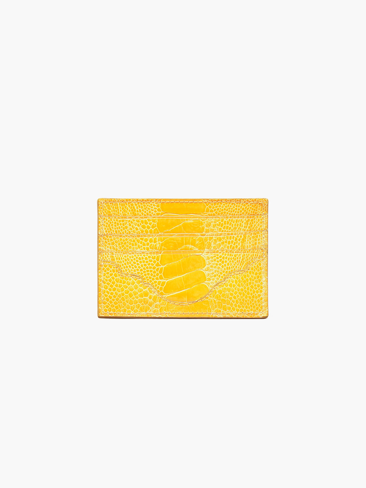 Slim Ostrich Card Holder Wallet