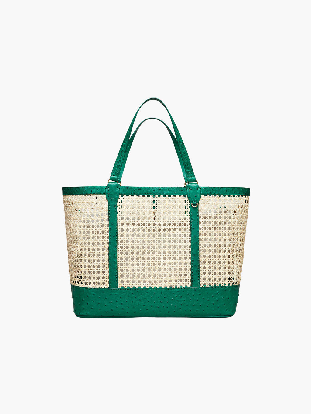 Limited Edition Rattan Large | Brilliant Green Ostrich