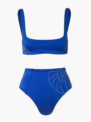 Embroidered Castiglioncello Bikini Set | Electric Blue Embroidered Castiglioncello Bikini Set | Electric Blue