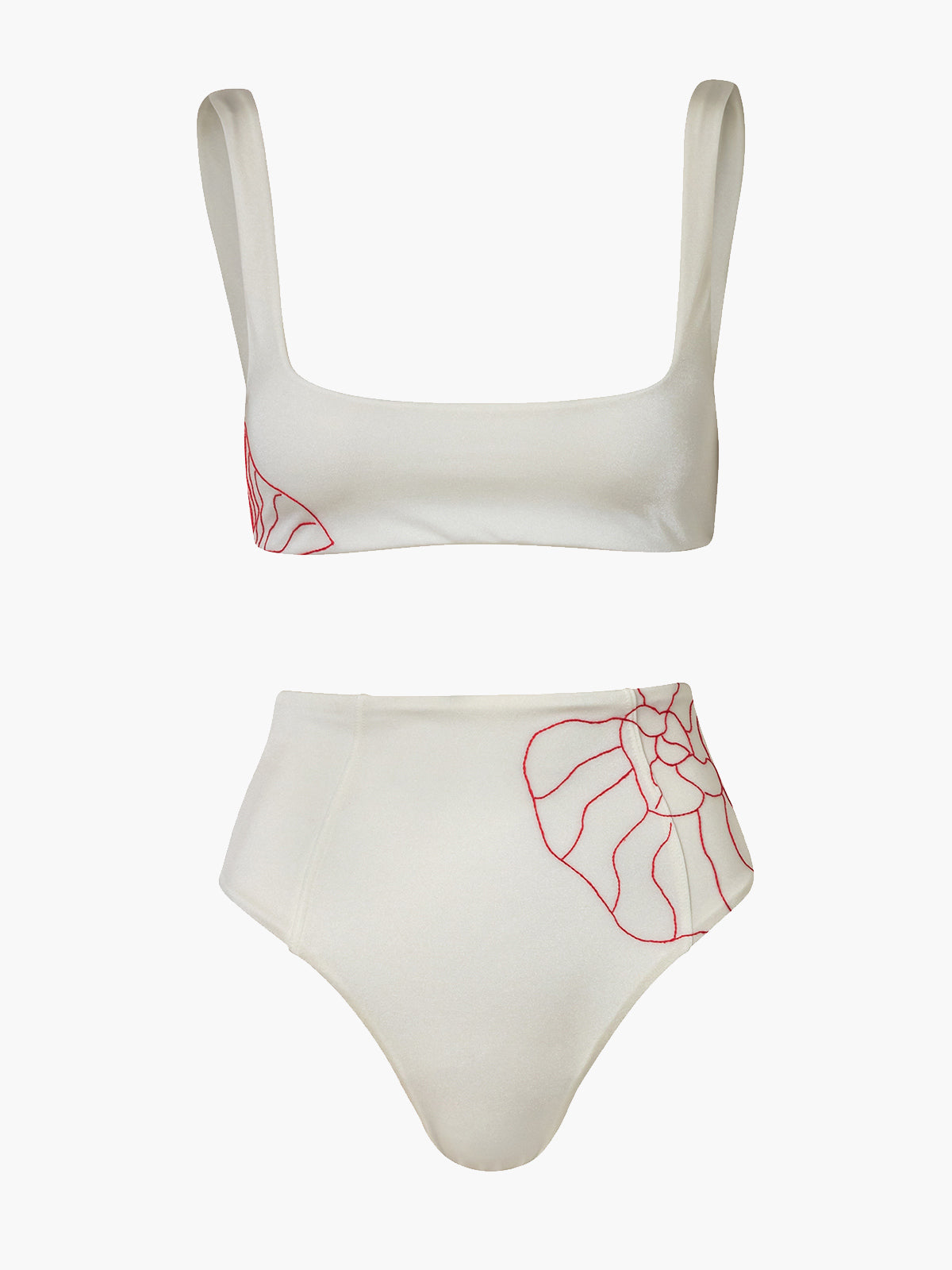 Embroidered Castiglioncello Bikini Set | Pearled Ivory