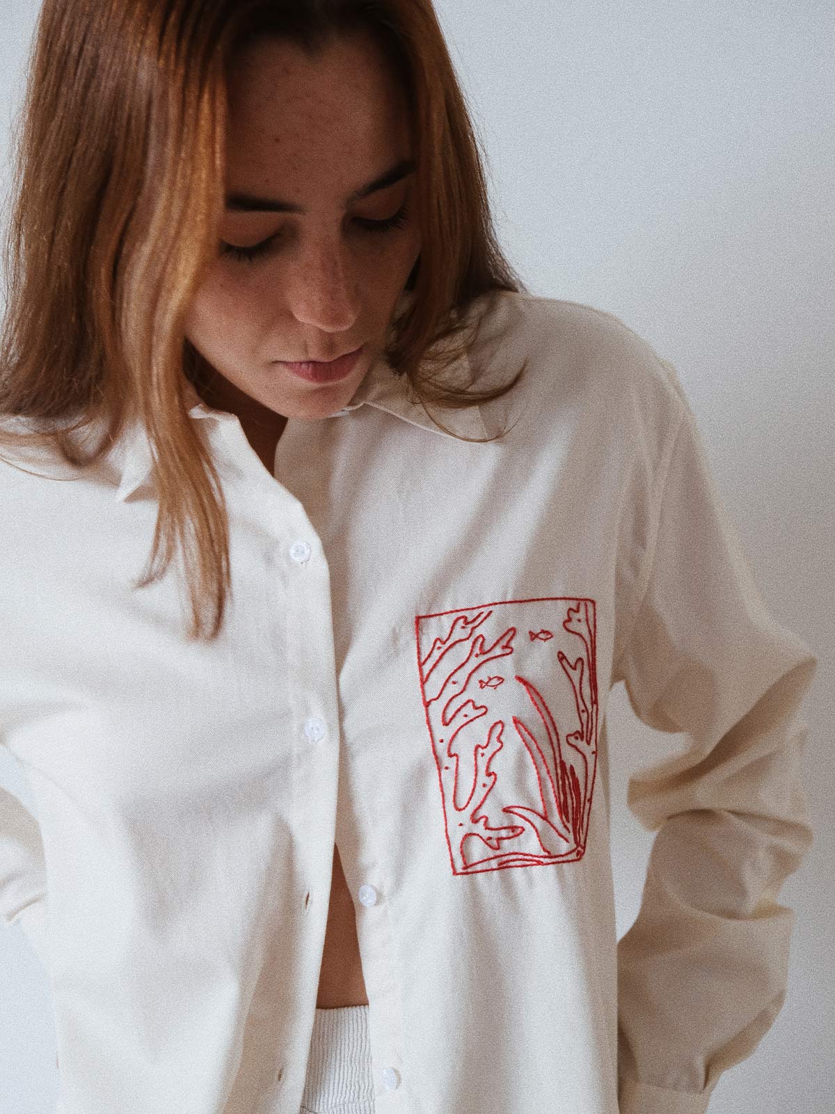Embroidered Florencia Boyfriend Shirt