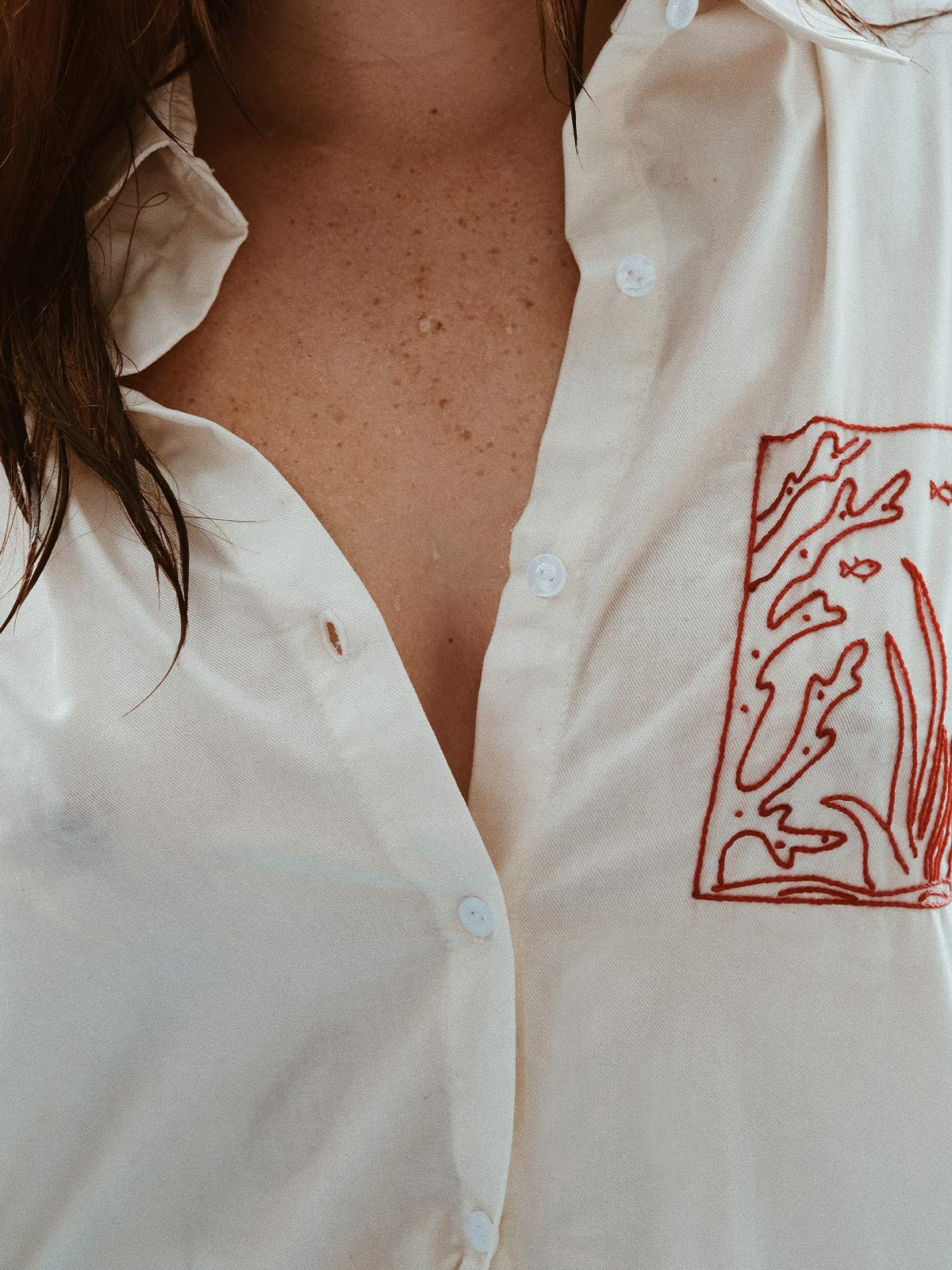 Embroidered Florencia Boyfriend Shirt