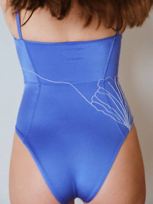 Embroidered Santo Steffano Maillot | Electric Blue Embroidered Santo Steffano Maillot | Electric Blue