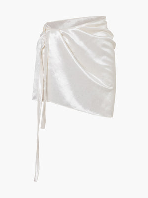 Bode Honeymoon Pareo Skirt | White Bode Honeymoon Pareo Skirt | White