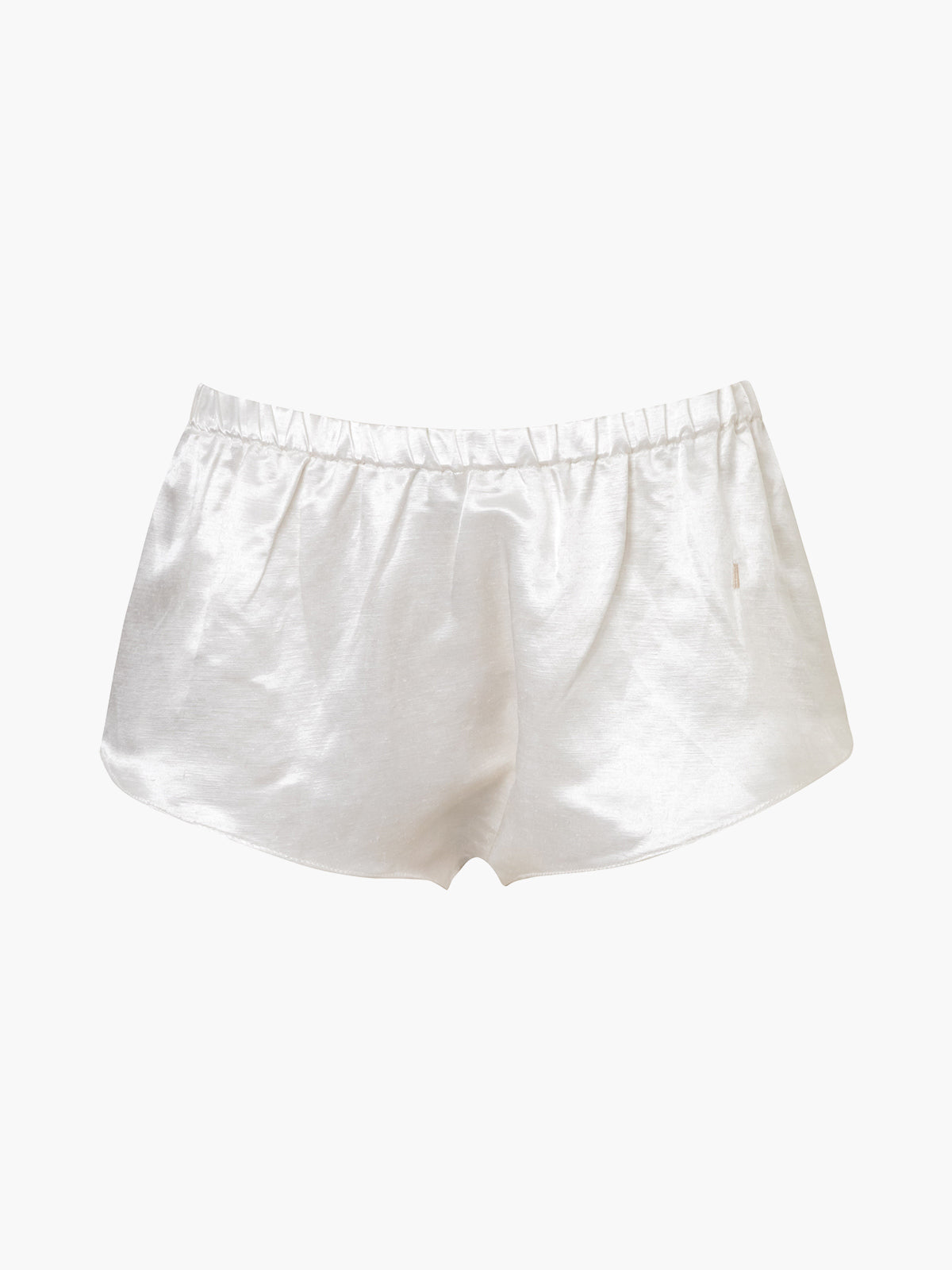 Cometa Bomber Silk Shorts | White Cometa Bomber Silk Shorts | White