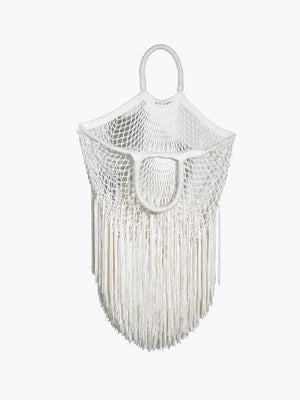 Large Fringe Tote | White Large Fringe Tote | White - Fashionkind