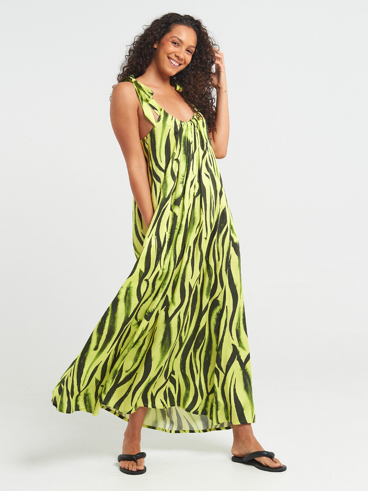 Long Open Back Dress | Neon Zebra Long Open Back Dress | Neon Zebra