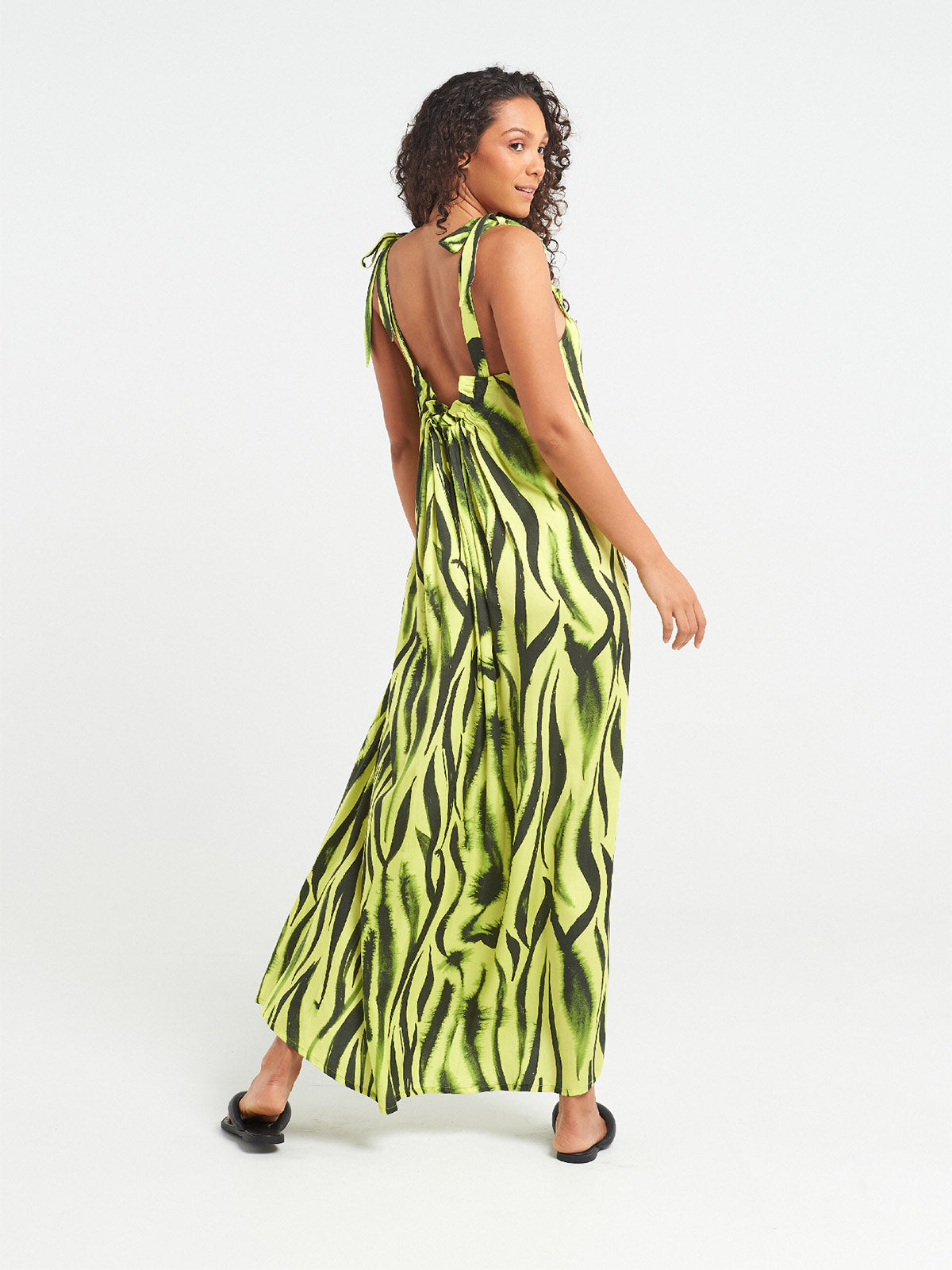 Long Open Back Dress | Neon Zebra Long Open Back Dress | Neon Zebra