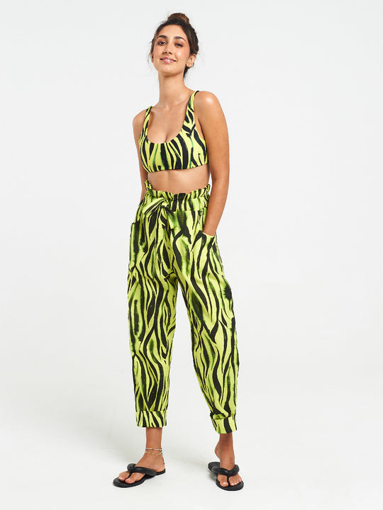 Paper Bag Pants | Neon Zebra