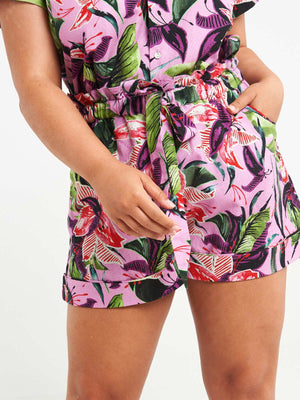 Paper Bag Shorts | Hawaiian Lily Paper Bag Shorts | Hawaiian Lily