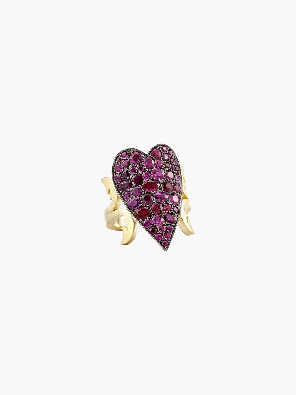 Ten Table Ruby Heart Ring - Fashionkind