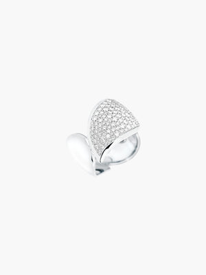 Signature Pave Wave Ring | White Gold Signature Pave Wave Ring | White Gold - Fashionkind