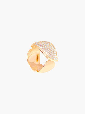 Signature Pave Wave Ring | Yellow Gold Signature Pave Wave Ring | Yellow Gold - Fashionkind