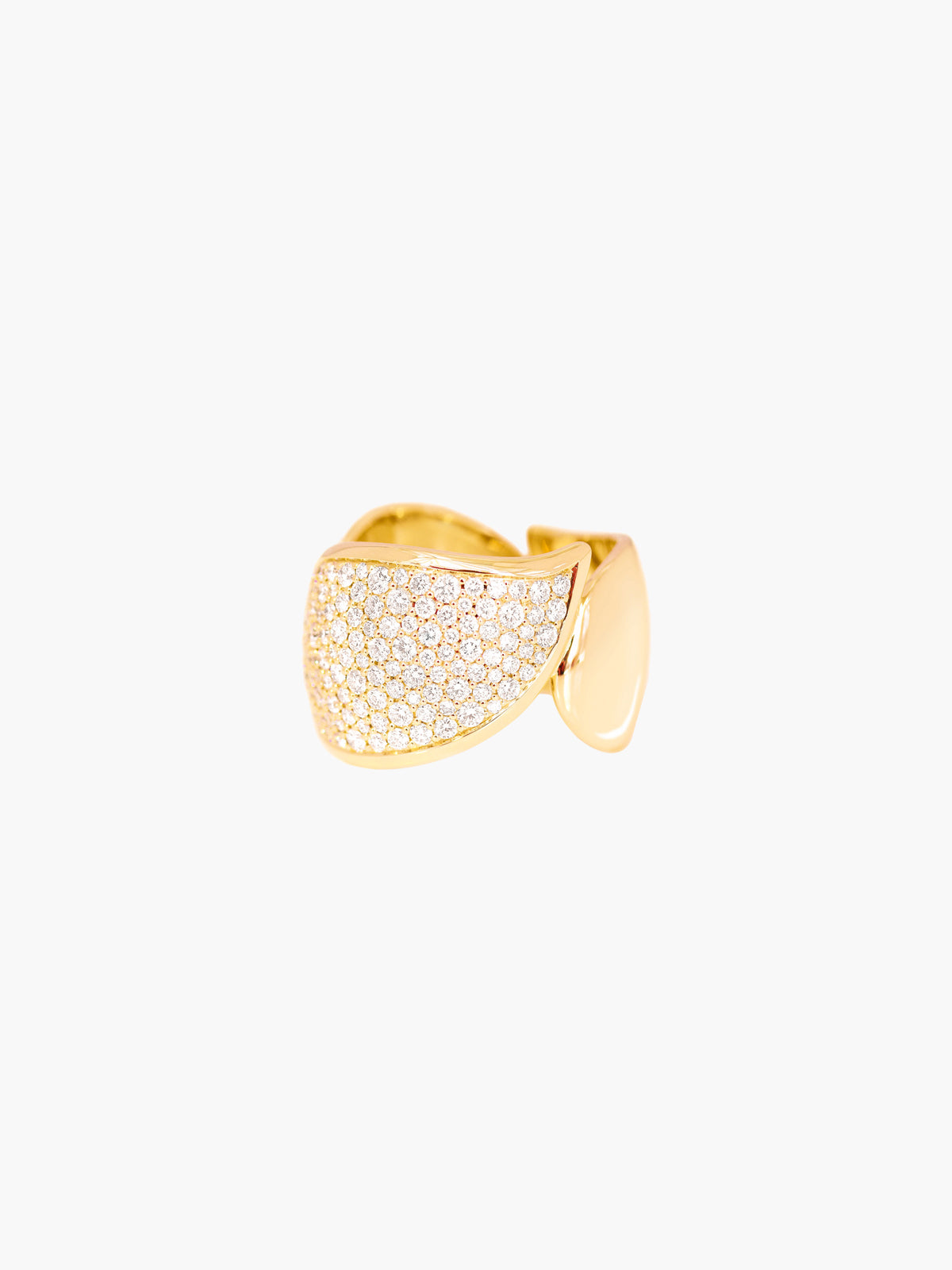 Signature Pave Wave Ring | Yellow Gold Signature Pave Wave Ring | Yellow Gold - Fashionkind