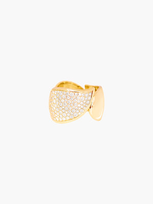Signature Pave Wave Ring | Yellow Gold Signature Pave Wave Ring | Yellow Gold - Fashionkind