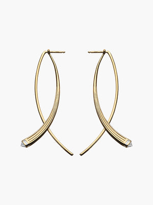 Fluted Double Arc Earrings Fluted Double Arc Earrings - Fashionkind