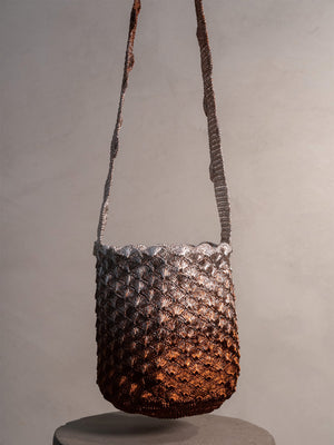 KAIA Seashell Handbag Long Strap | Copper and Silver Plated Copper KAIA Seashell Handbag Long Strap | Copper and Silver Plated Copper