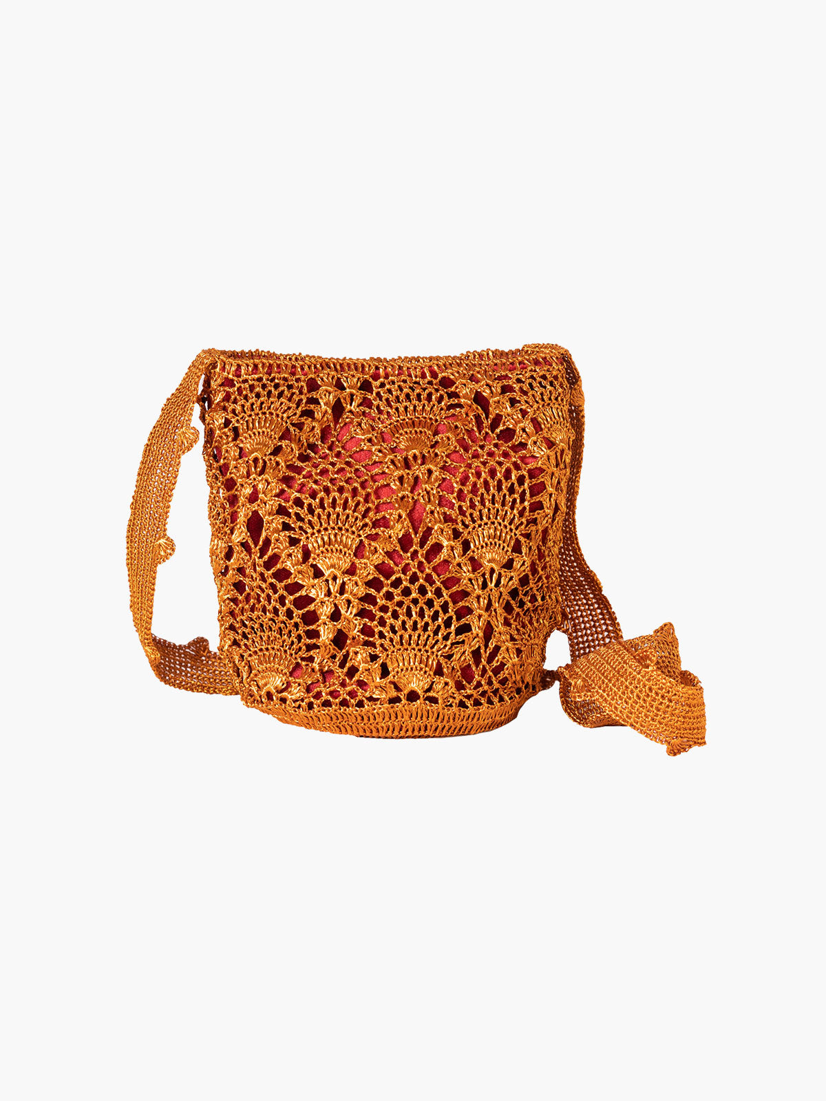 Pineapple Weave Mochila | Copper & Wine - Fashionkind