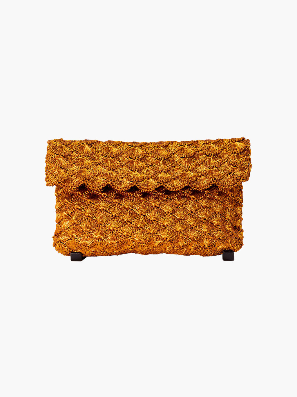 Seashell Weave Mini Metal Clutch | Copper - Fashionkind
