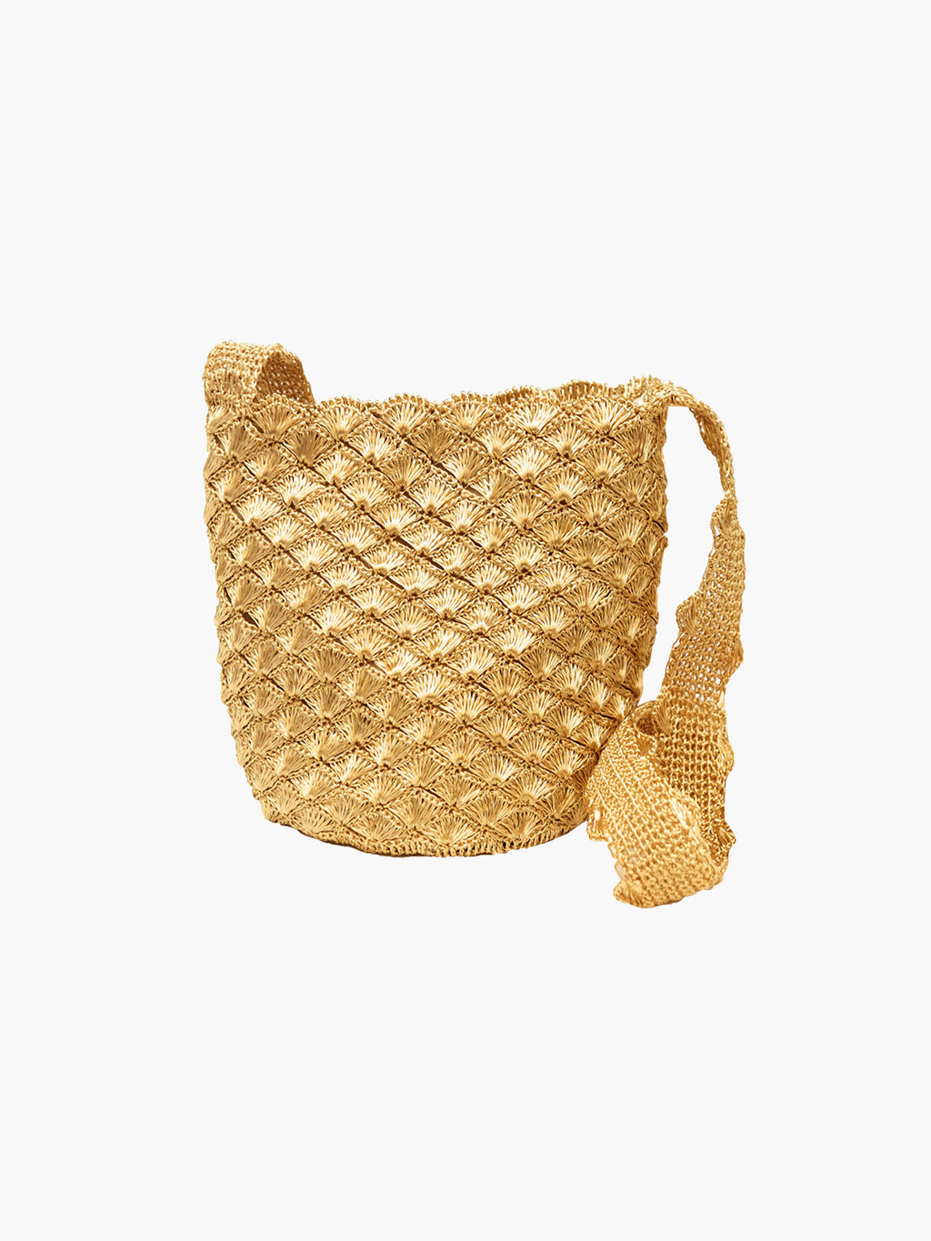 Seashell Weave Mochila | Gold - Fashionkind