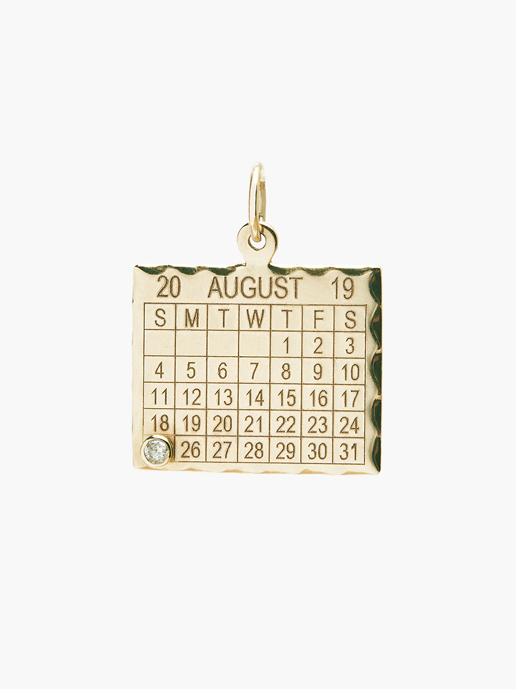 Single Date 1960s Calendar Charm | Single Sided