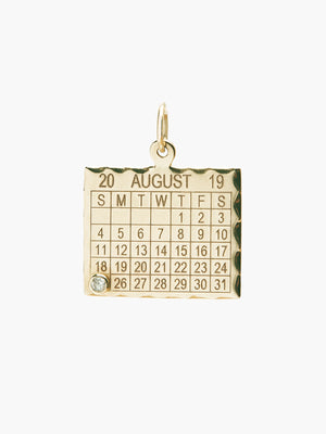 Single Date 1960s Calendar Charm | Single Sided Single Date 1960s Calendar Charm | Single Sided