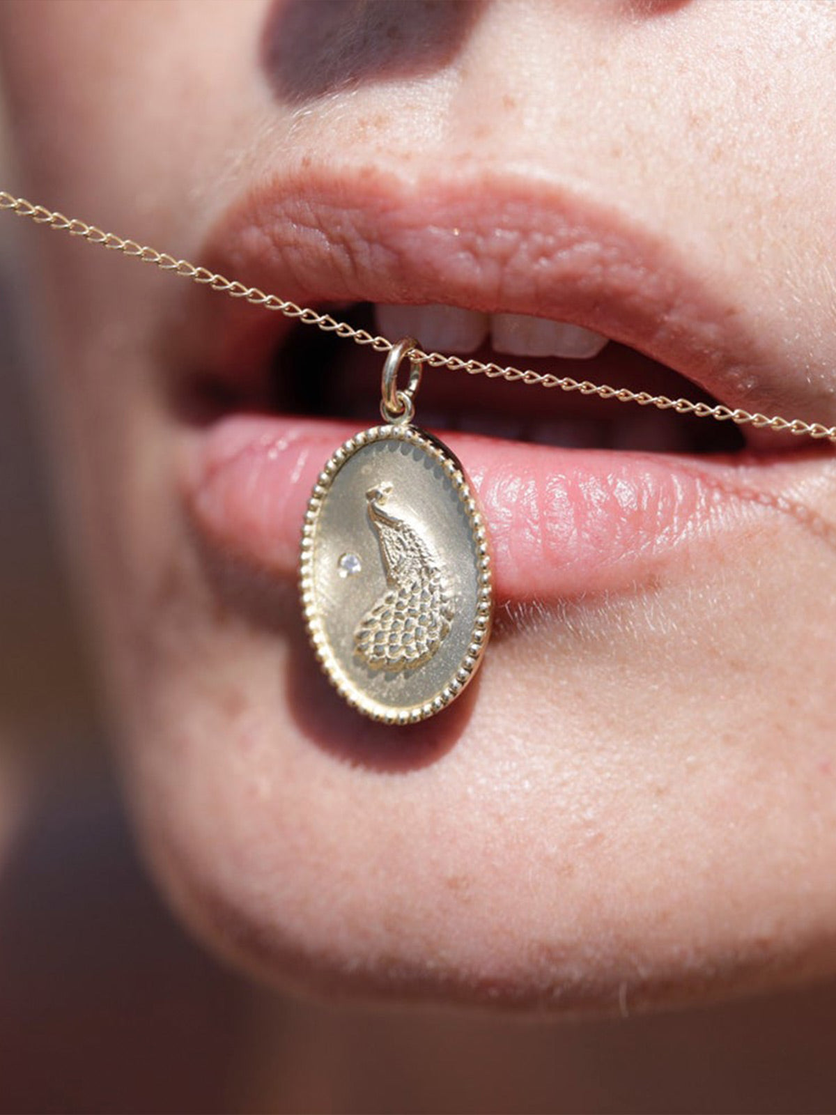 Token Necklace | Peacock Token Necklace | Peacock