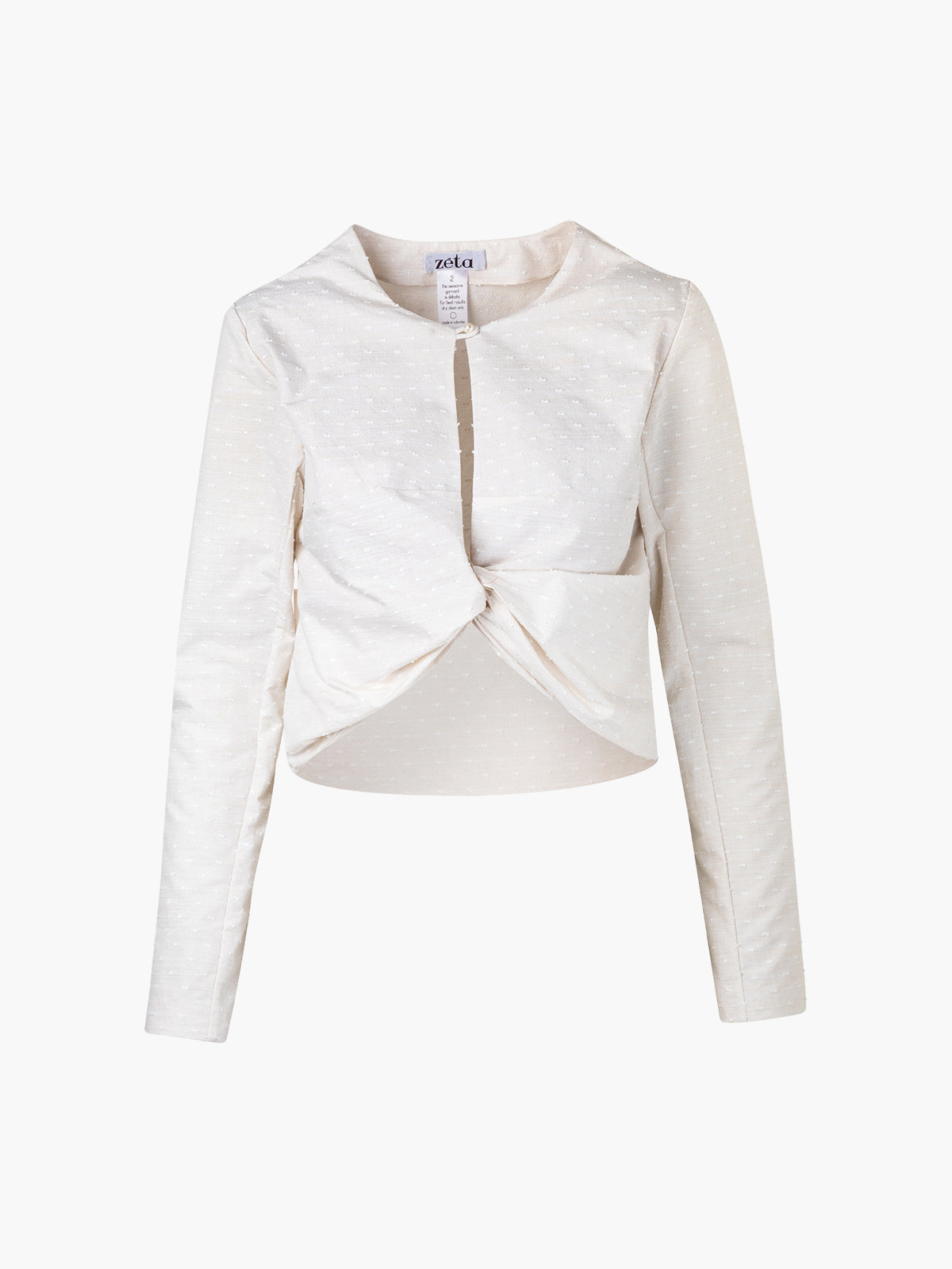 ジャケット ITZAVIBE TWO RIBBON LONG SLEEVE WHITE Erika Top | Poplin | Fashionkind