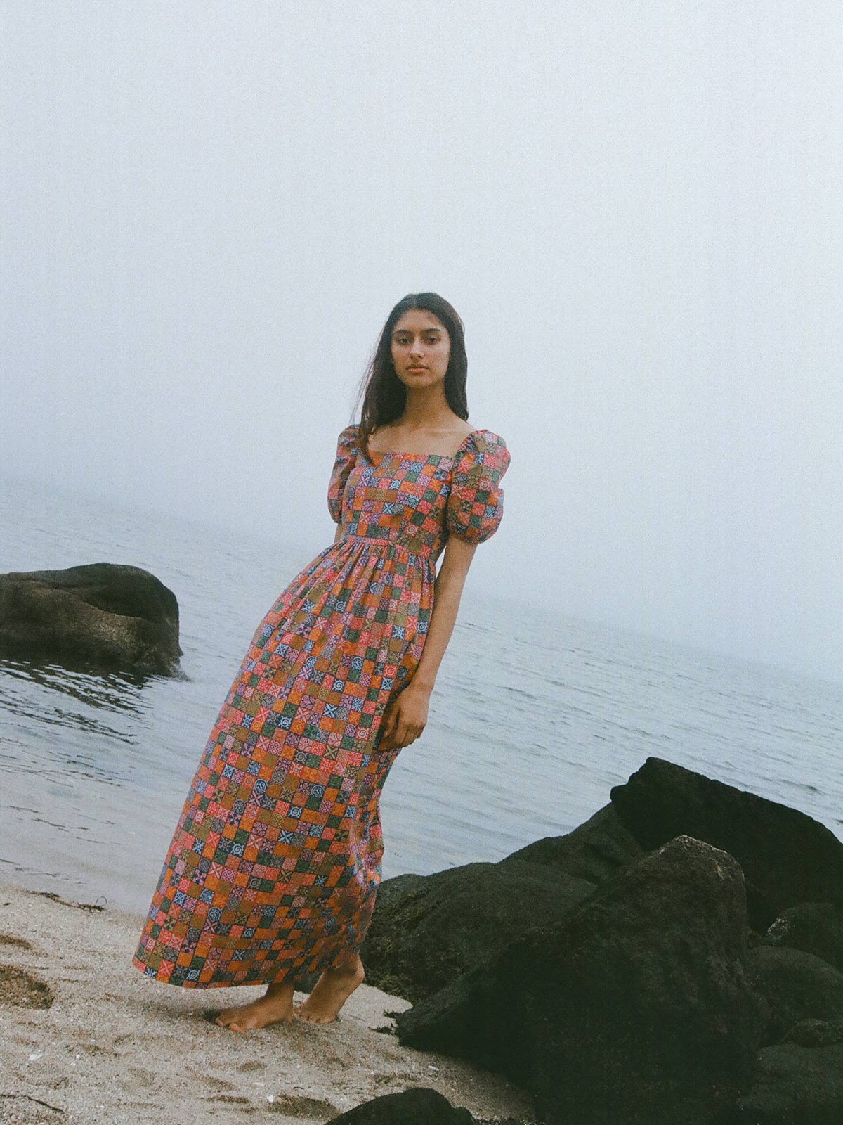 Short Sleeve Maxi Dress | Navy Checkerboard Short Sleeve Maxi Dress | Navy Checkerboard