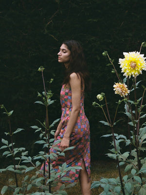 Slip Dress | Navy Checkerboard Slip Dress | Navy Checkerboard