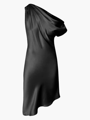 Venus Drop Shoulder Dress | Black Venus Drop Shoulder Dress | Black