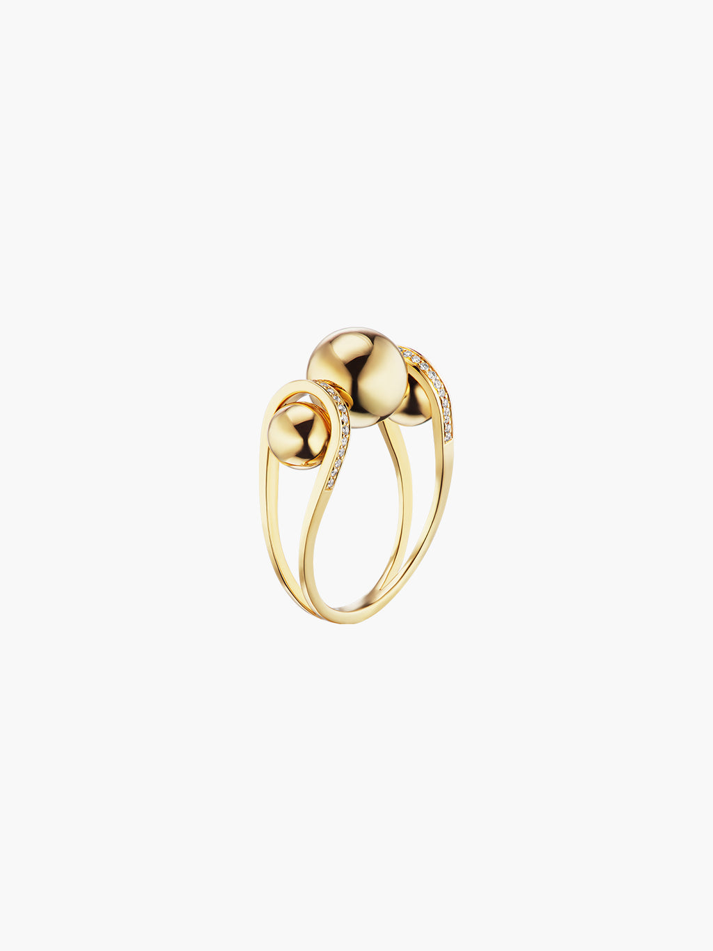 Boule D'Or Double Lariat Ring | High Polish - Fashionkind