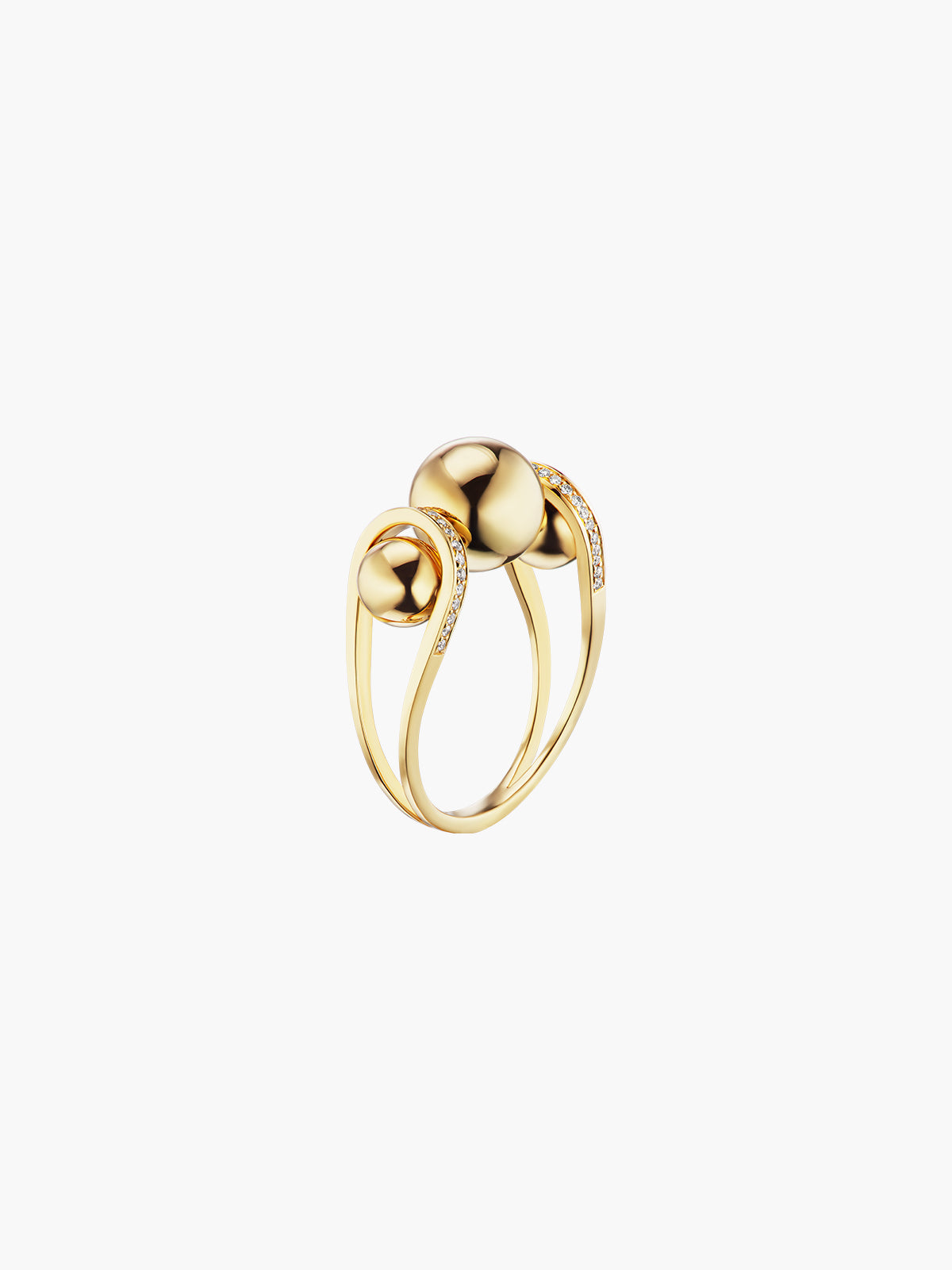 Boule D'Or Double Lariat Ring | High Polish - Fashionkind