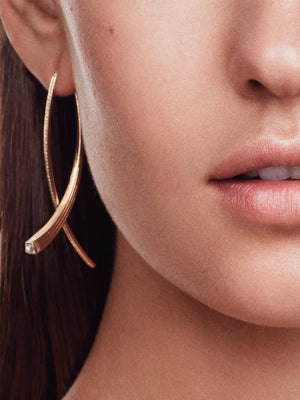 Fluted Double Arc Earrings Fluted Double Arc Earrings - Fashionkind